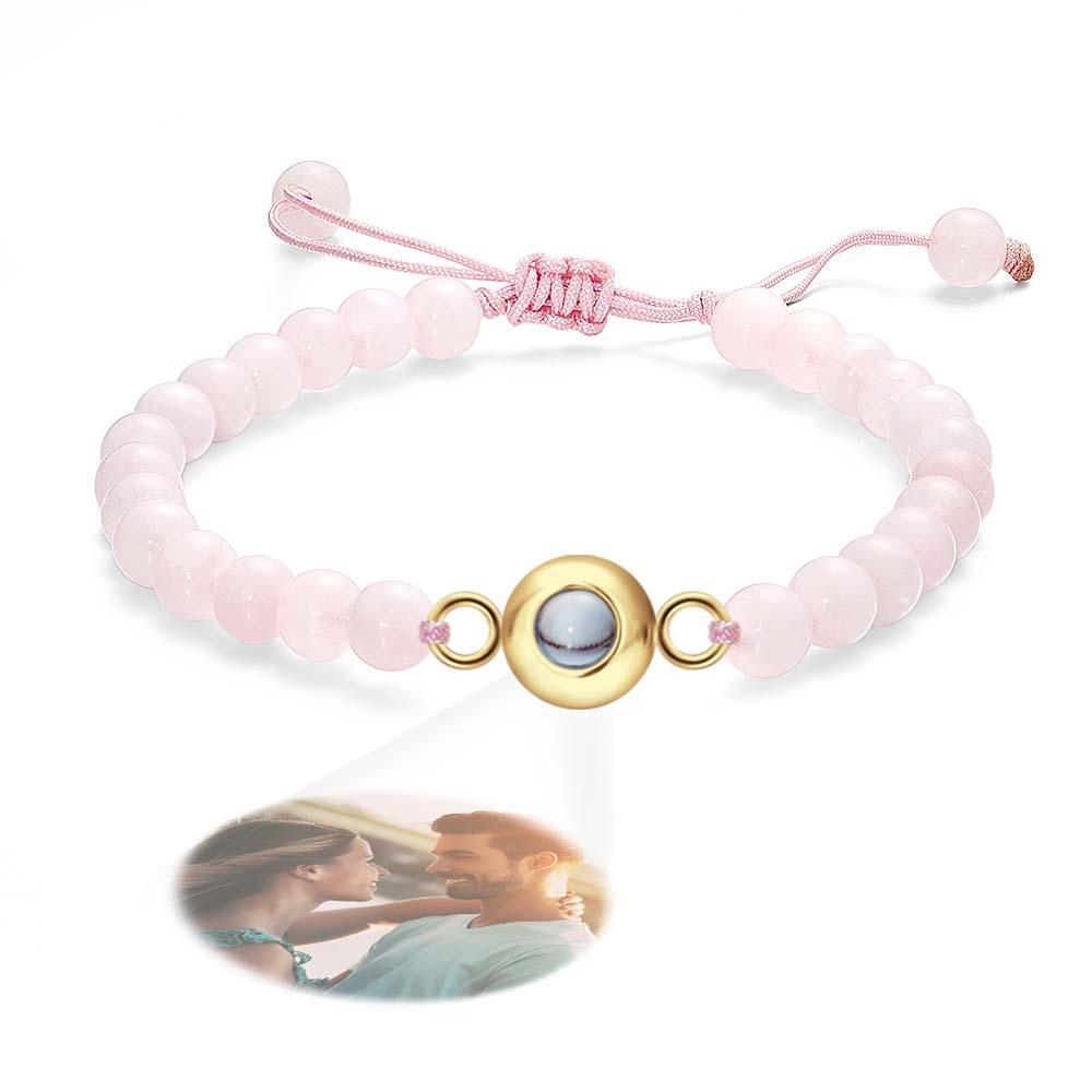 Braccialetto Personalizzato Con Perline Di Proiezione Di Foto Regalo Elegante Per Lei - soufeelit