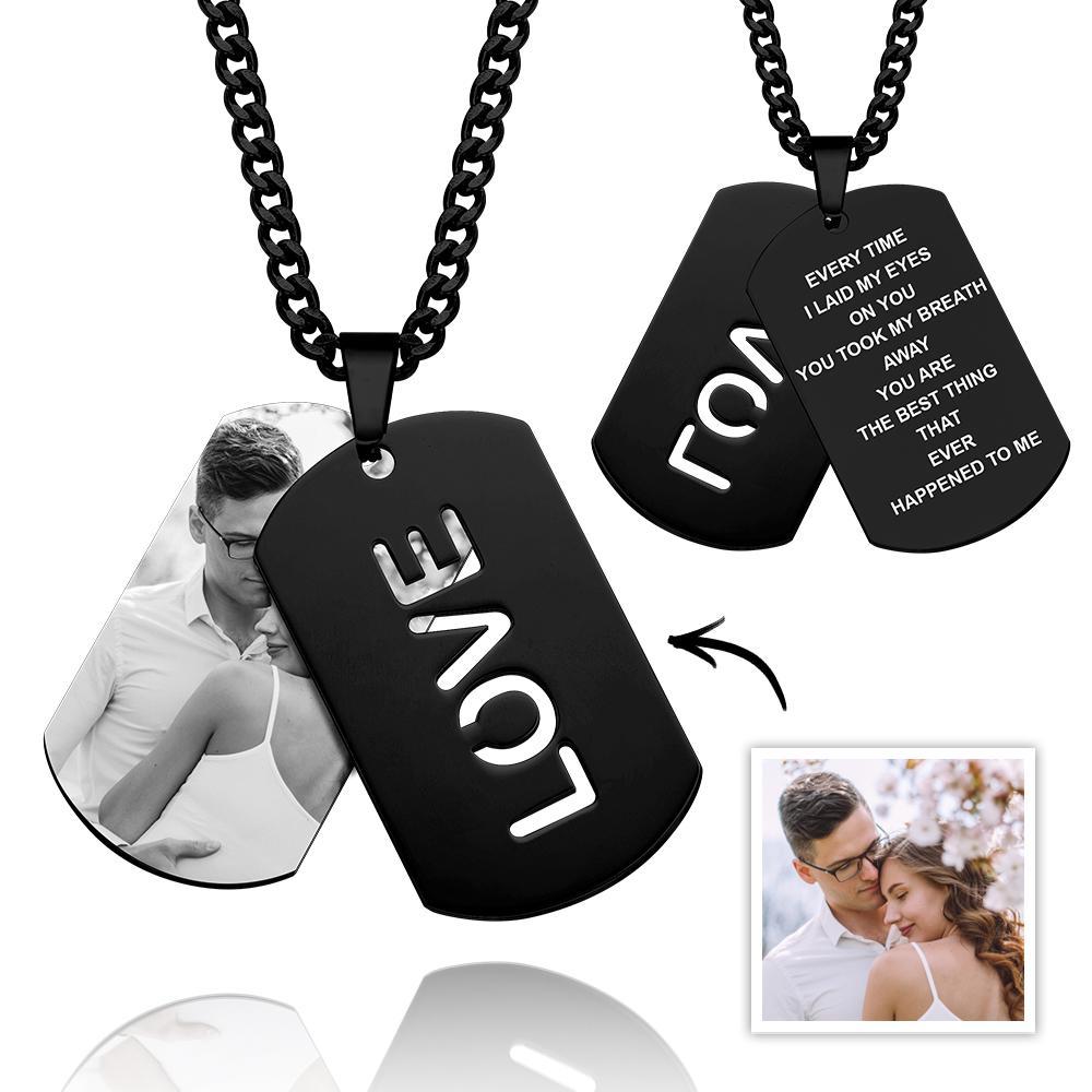 Doppia Targhetta Per Cani Con Messaggio Personalizzato In Acciaio, Pendenti Da Uomo, Uomo, Donna, Fidanzato, Sposa, Testimone Dello Sposo - soufeelit