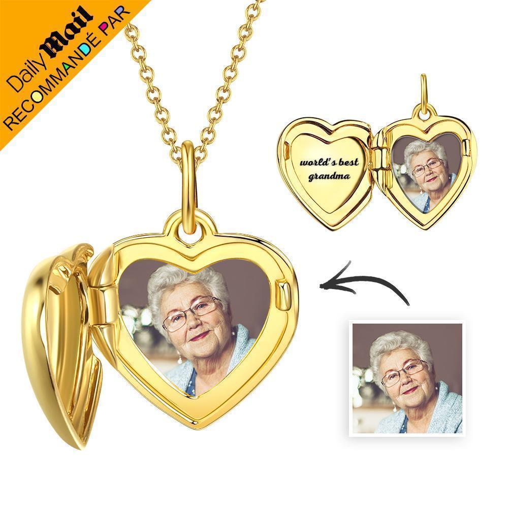 Collana Con Medaglione Con Foto Incise A Forma Di Cuore Per Regali Per La Festa Della Mamma Placcate In Oro 14k - Daily Mail Consigliato