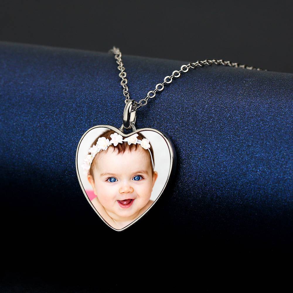 Collana Con Cuore Per Bambini Con Incisione In Platino Placcato