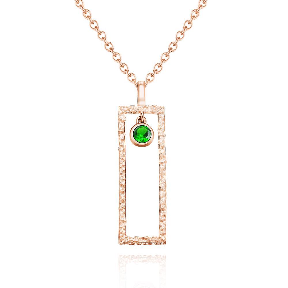 Collana Personalizzata Birthstone Modern Bar Regali Memorabili Unici - soufeelit