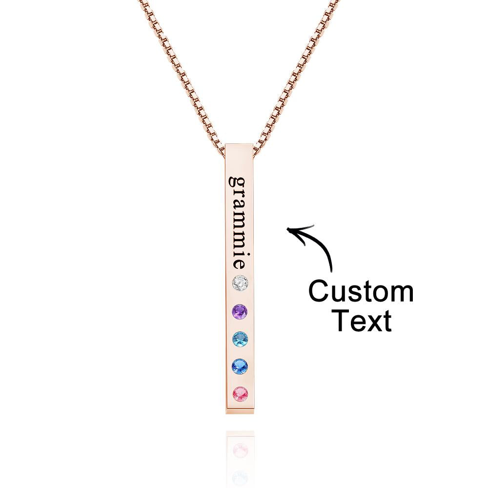 Regali Semplici Per Collana Con Pietra Portafortuna Incisa Personalizzata - soufeelit