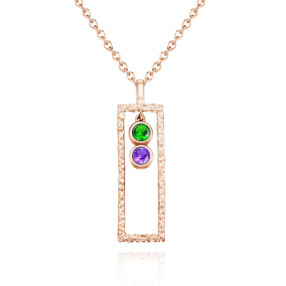 Collana Personalizzata Birthstone Modern Bar Regali Memorabili Unici - soufeelit