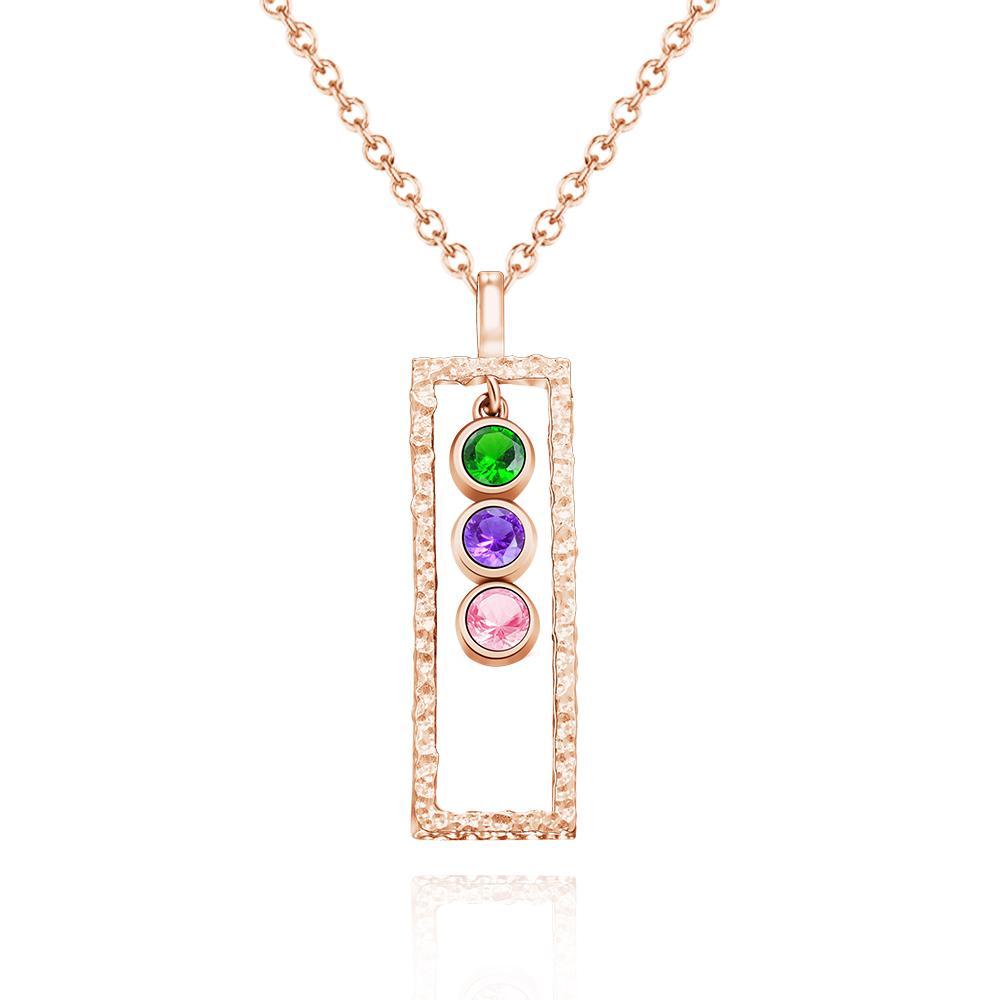 Collana Personalizzata Birthstone Modern Bar Regali Memorabili Unici - soufeelit