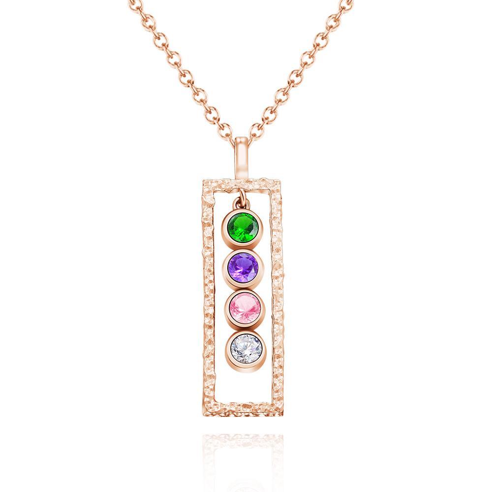 Collana Personalizzata Birthstone Modern Bar Regali Memorabili Unici - soufeelit