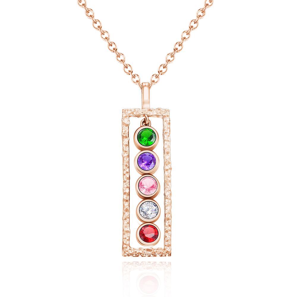 Collana Personalizzata Birthstone Modern Bar Regali Memorabili Unici - soufeelit