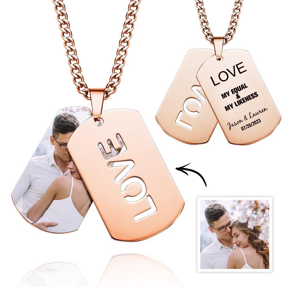 Doppia Targhetta Per Cani Con Messaggio Personalizzato In Acciaio, Pendenti Da Uomo, Uomo, Donna, Fidanzato, Sposa, Testimone Dello Sposo - soufeelit
