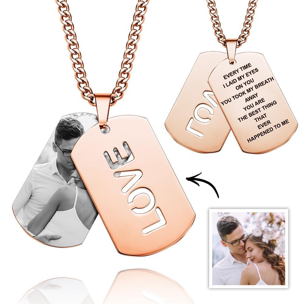 Doppia Targhetta Per Cani Con Messaggio Personalizzato In Acciaio, Pendenti Da Uomo, Uomo, Donna, Fidanzato, Sposa, Testimone Dello Sposo - soufeelit