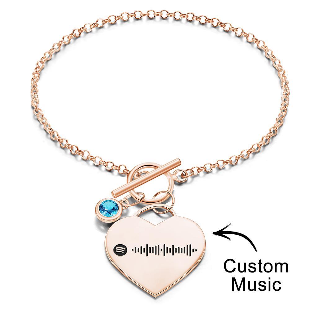 Braccialetto A Cuore Con Codice Spotify Personalizzato Con Regalo Creativo Per Le Donne - soufeelit