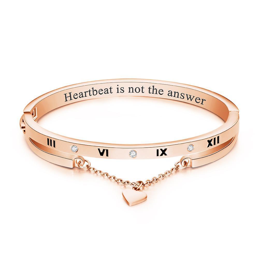 Bracciale Inciso Personalizzato Con Bracciale Con Numeri A Cuore Per Gli Amanti