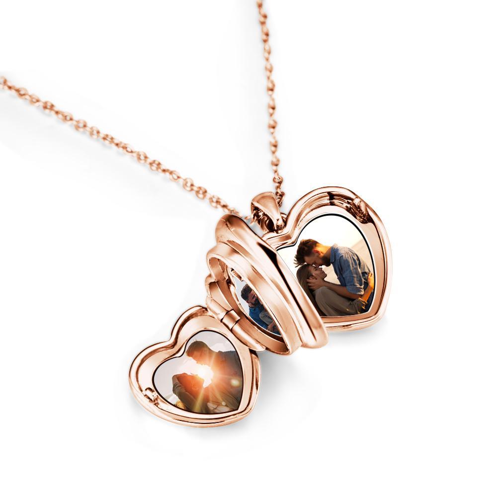 Collana Medaglione Ti Amo Fino Alla Luna E Ciondolo Medaglione Posteriore 4 Foto Medaglione Regalo Per Le Donne - soufeelit