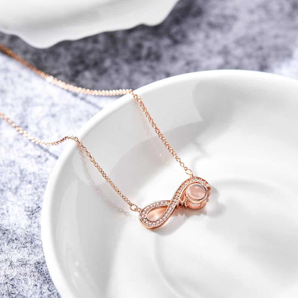 Collana Di Proiezione Personalizzata Simbolo Di Infinito Regali Di Semplicità Creativa - soufeelit