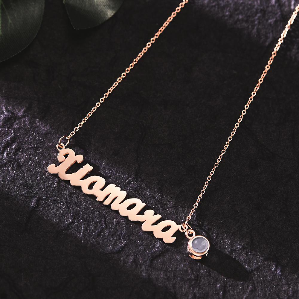 Collana Con Proiezione Di Foto Personalizzate Collana Con Nome Personalizzato Regalo Creativo Per Le Donne - soufeelit