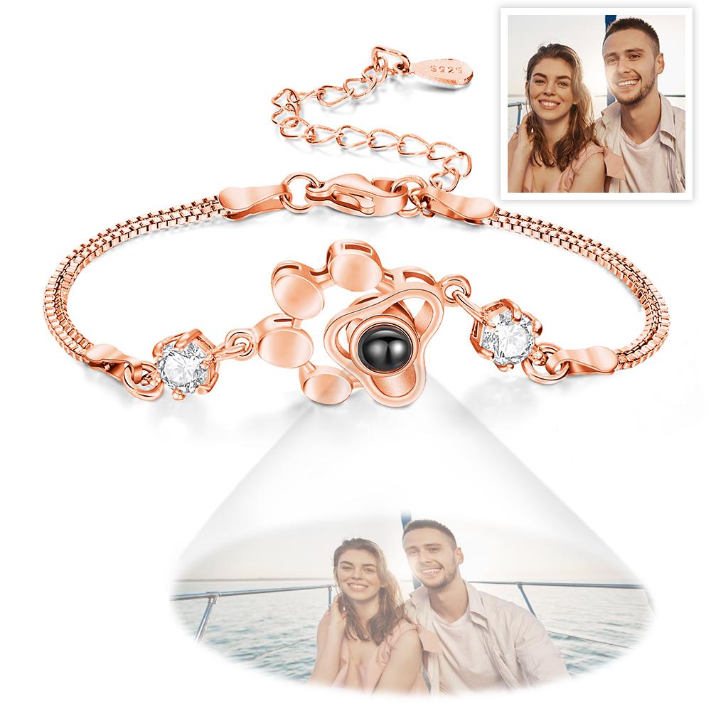 Bracciale Con Foto Personalizzata Pet Paw Projection Bracciale Pet Theme - soufeelit