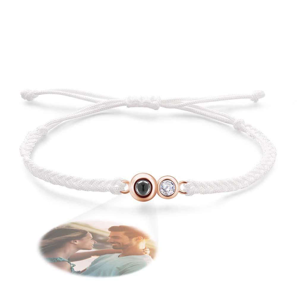 Personalizzato Birthstone E Braccialetto Di Proiezione Dell'immagine Bel Regalo Commemorativo Regalo Di Nozze Per Lui Lei - soufeelit