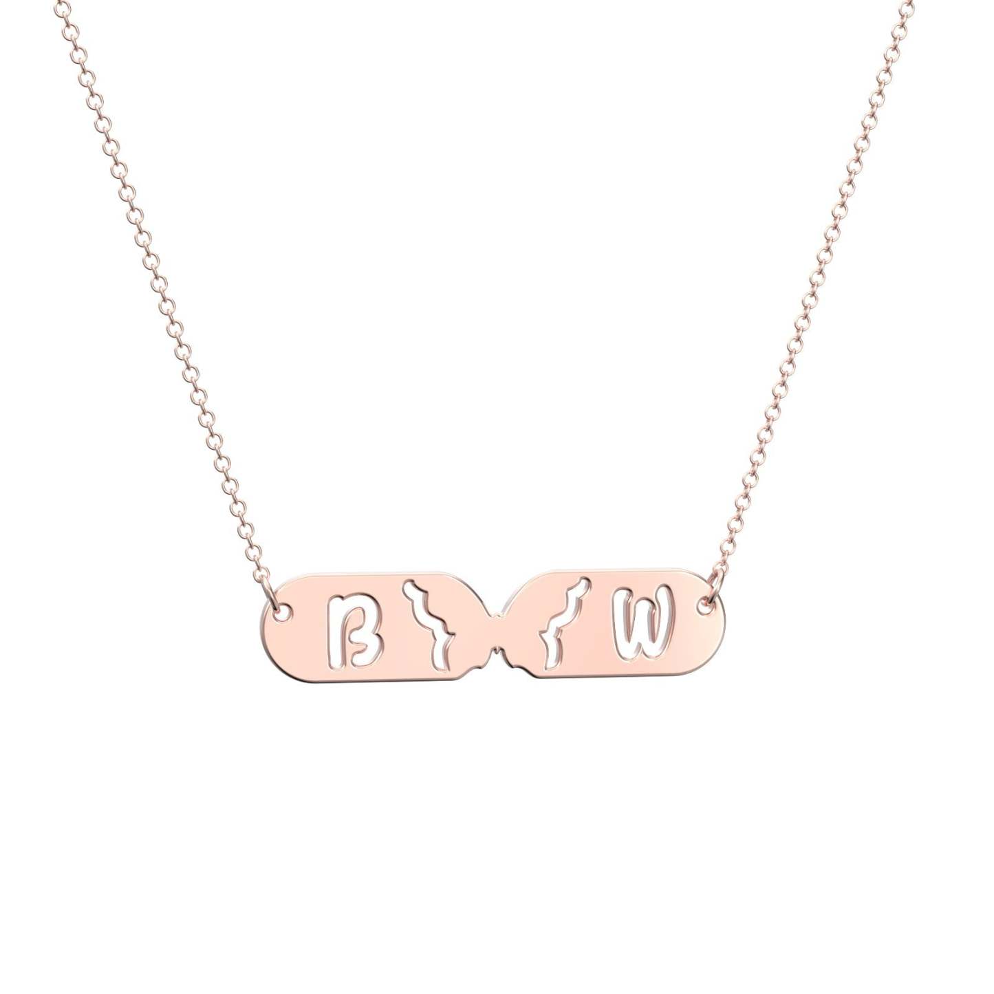 Regalo Personalizzato Per Collana Con Nome A Farfalla, Sento Le Farfalle Nello Stomaco Quando Sono Con Te - soufeelit