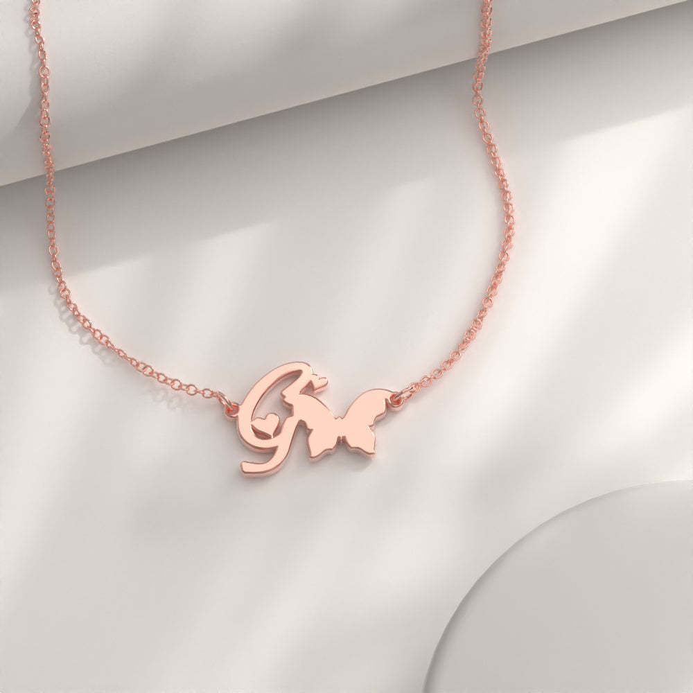 Collana Personalizzata Collana Donna Regalo, Collana Personalizzata Con Una Farfalla - soufeelit