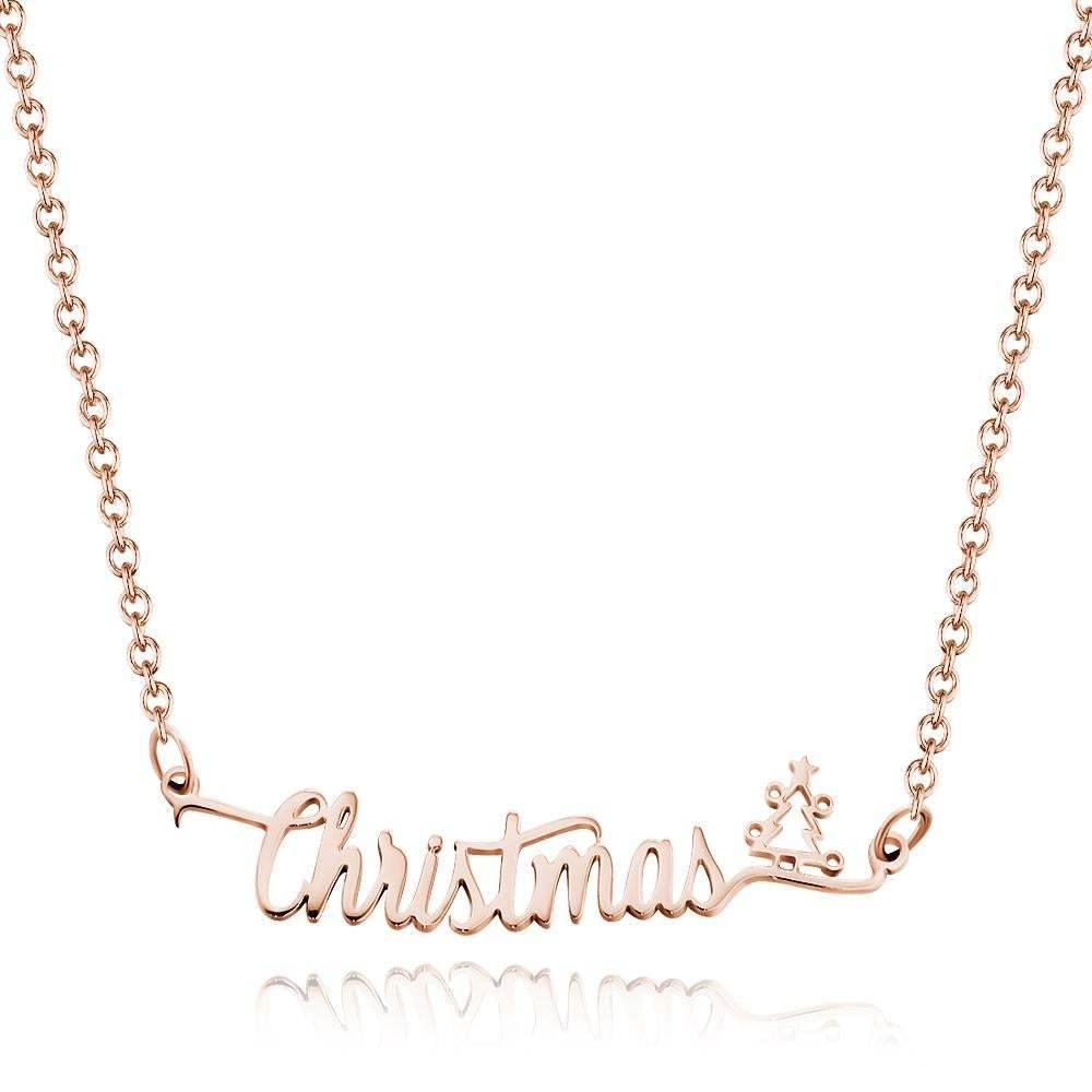 Collana Con Nome Personalizzato Con Regalo Di Gioielli Per Albero Di Natale Per Natale