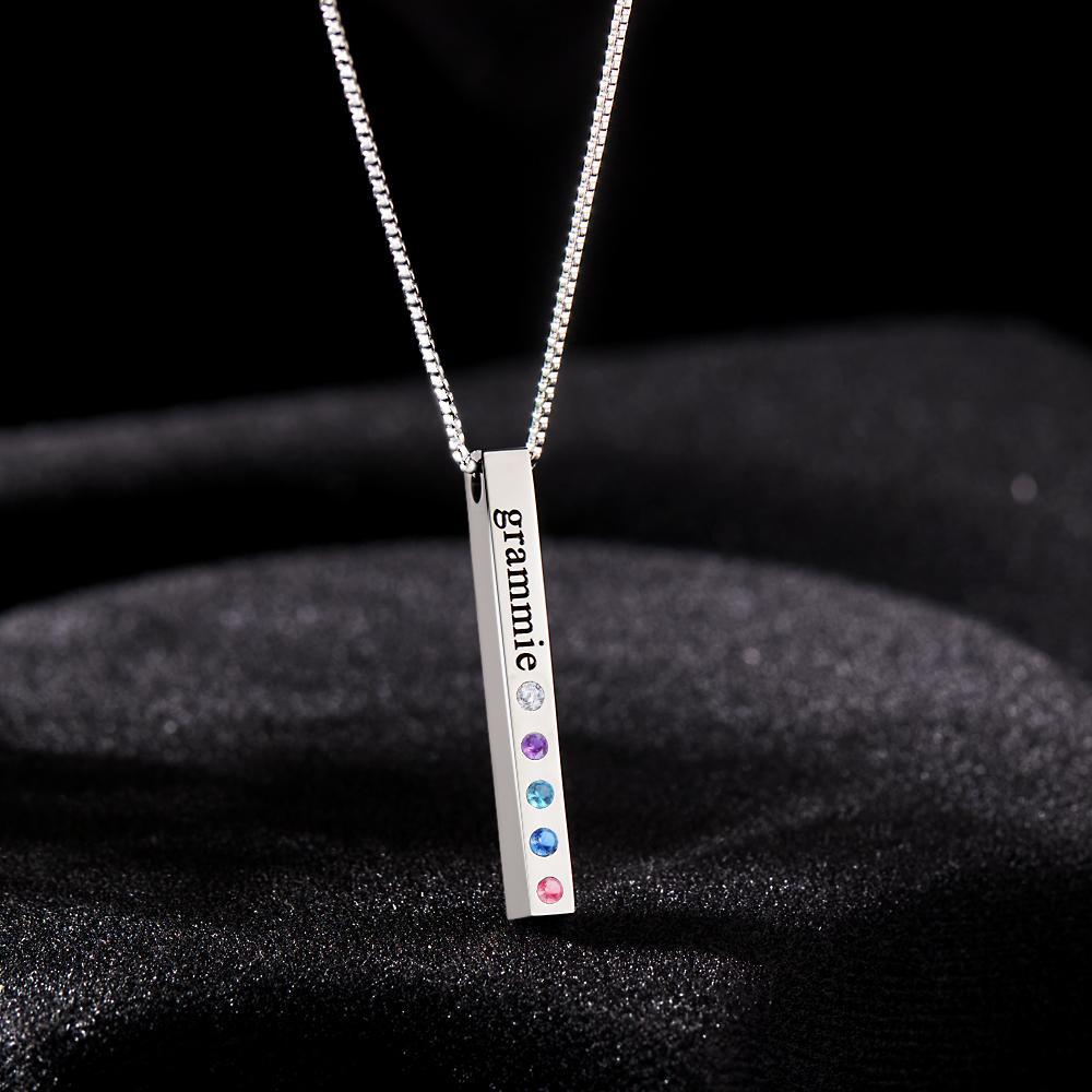 Regali Semplici Per Collana Con Pietra Portafortuna Incisa Personalizzata - soufeelit