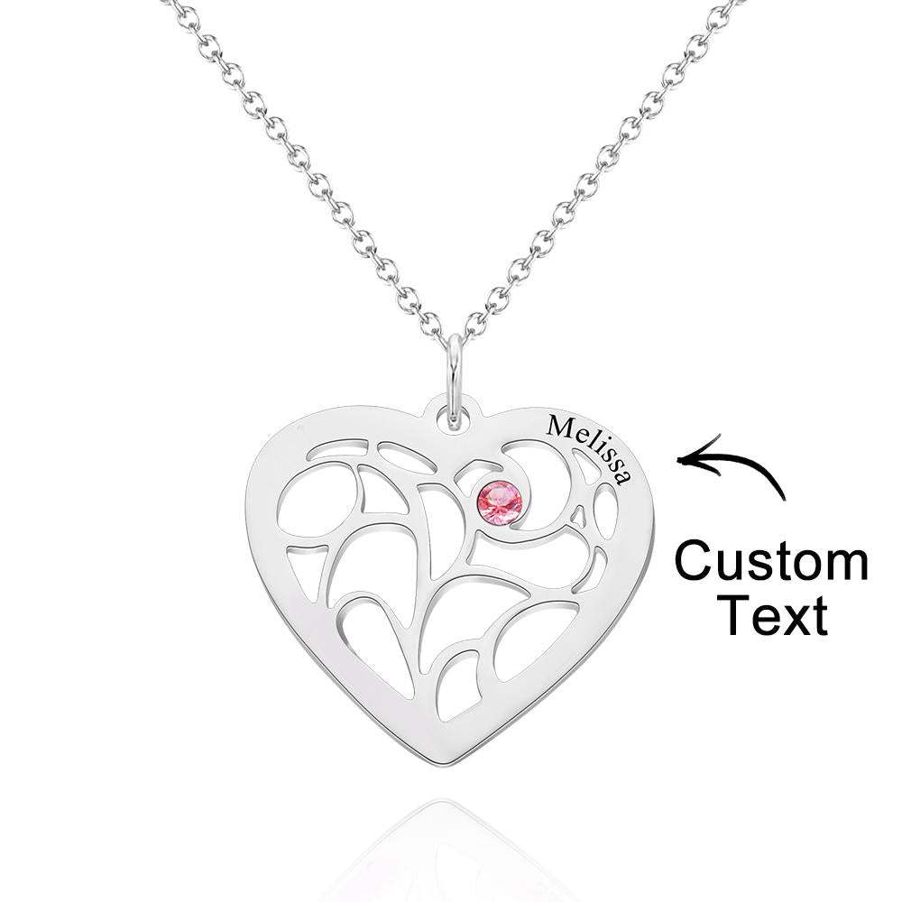 Inciso 1-5 Nomi Birthstone Albero Genealogico Ciondolo A Forma Di Cuore Personalizzato Regali Per Il Giorno Di Natale - soufeelit