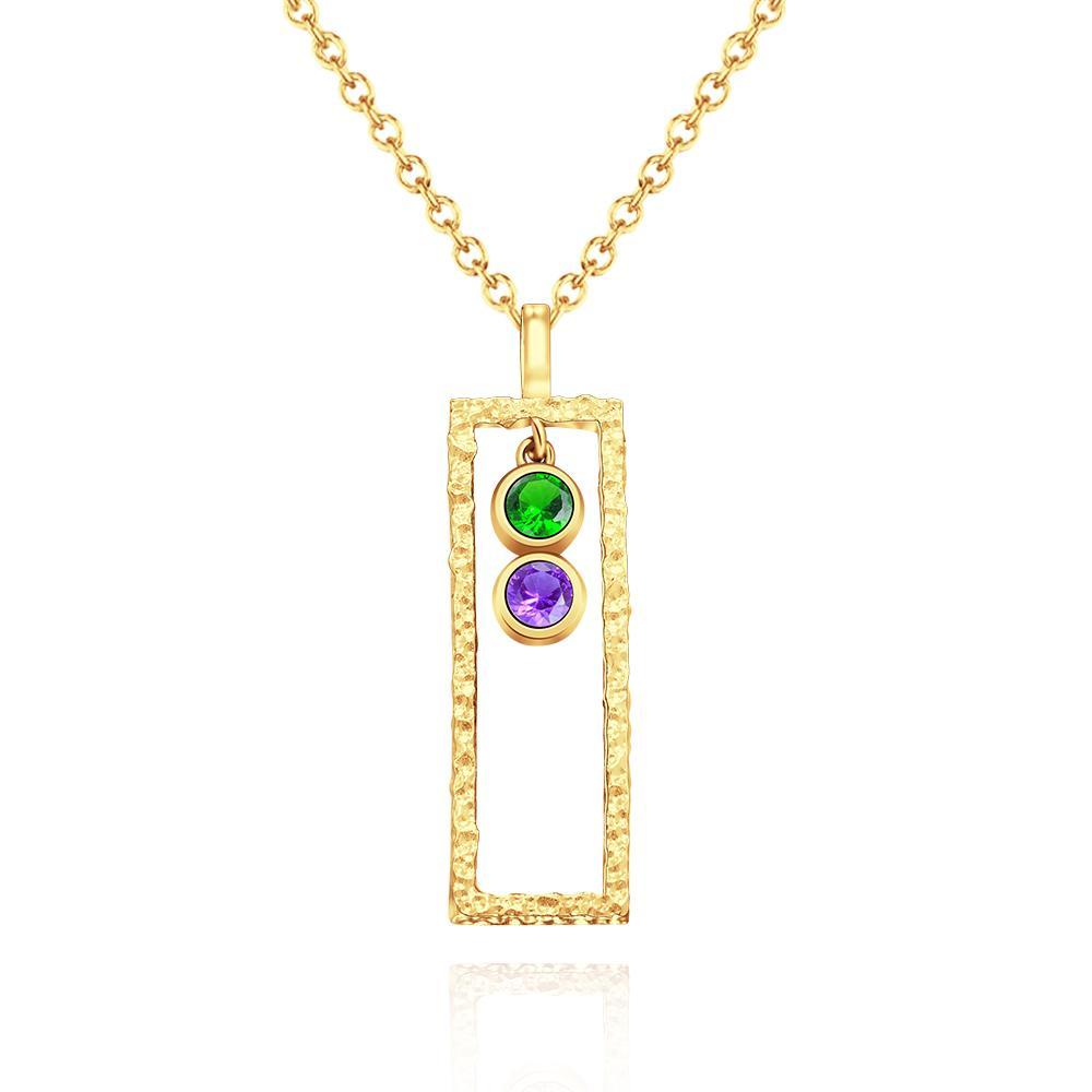 Collana Personalizzata Birthstone Modern Bar Regali Memorabili Unici - soufeelit