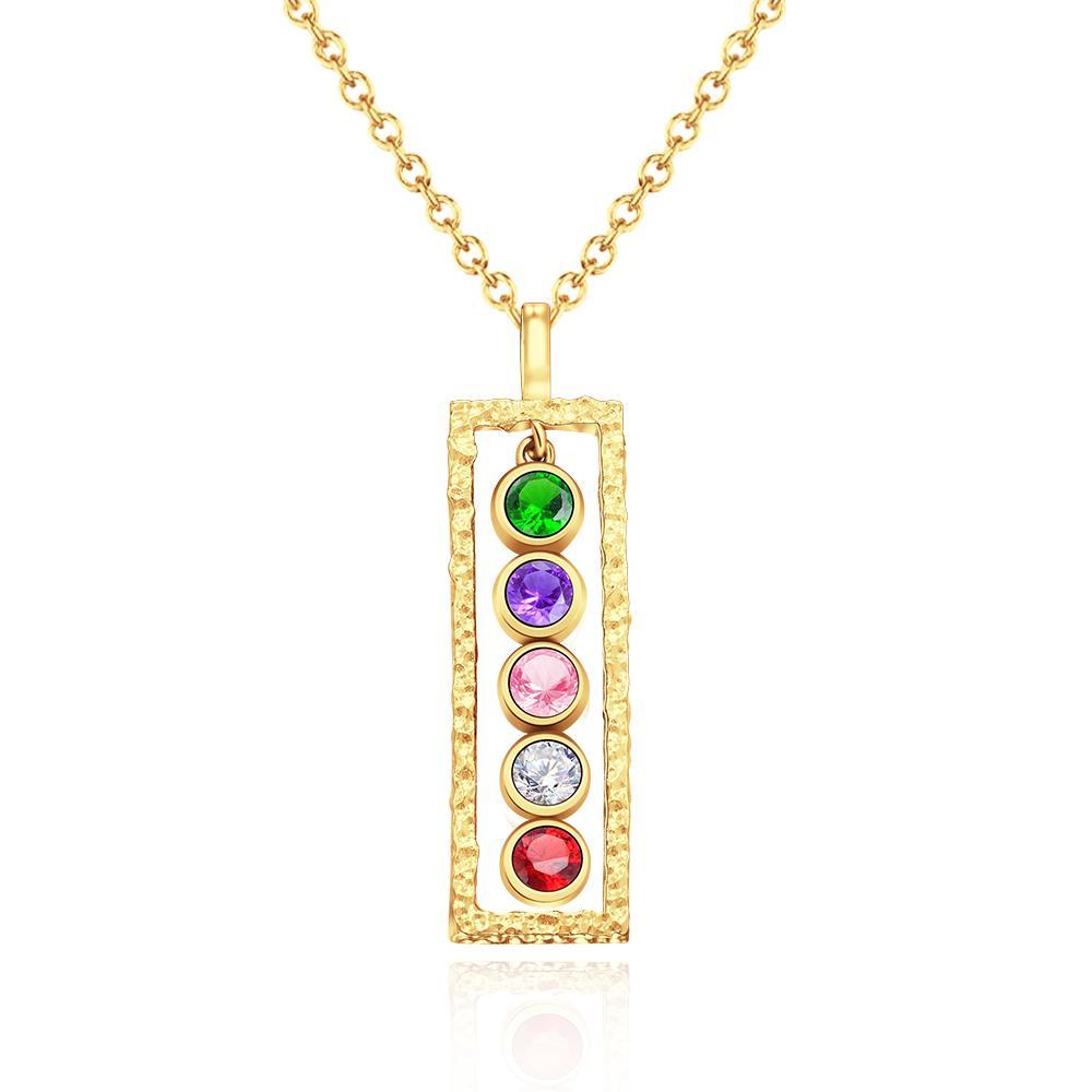 Collana Personalizzata Birthstone Modern Bar Regali Memorabili Unici - soufeelit