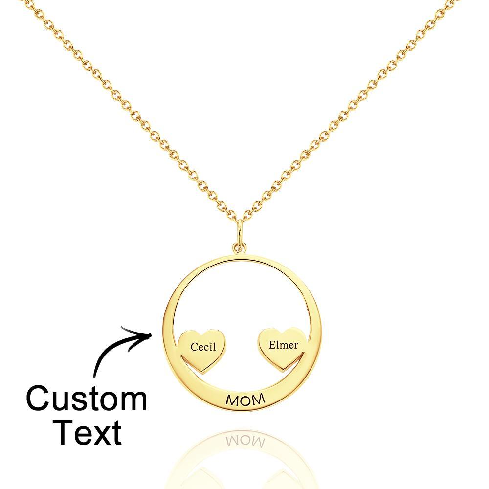 Collana Con Incisione Personalizzata Collana Con Ciondolo A Forma Di Cuore A Forma Di Cerchio Regalo Creativo - soufeelit