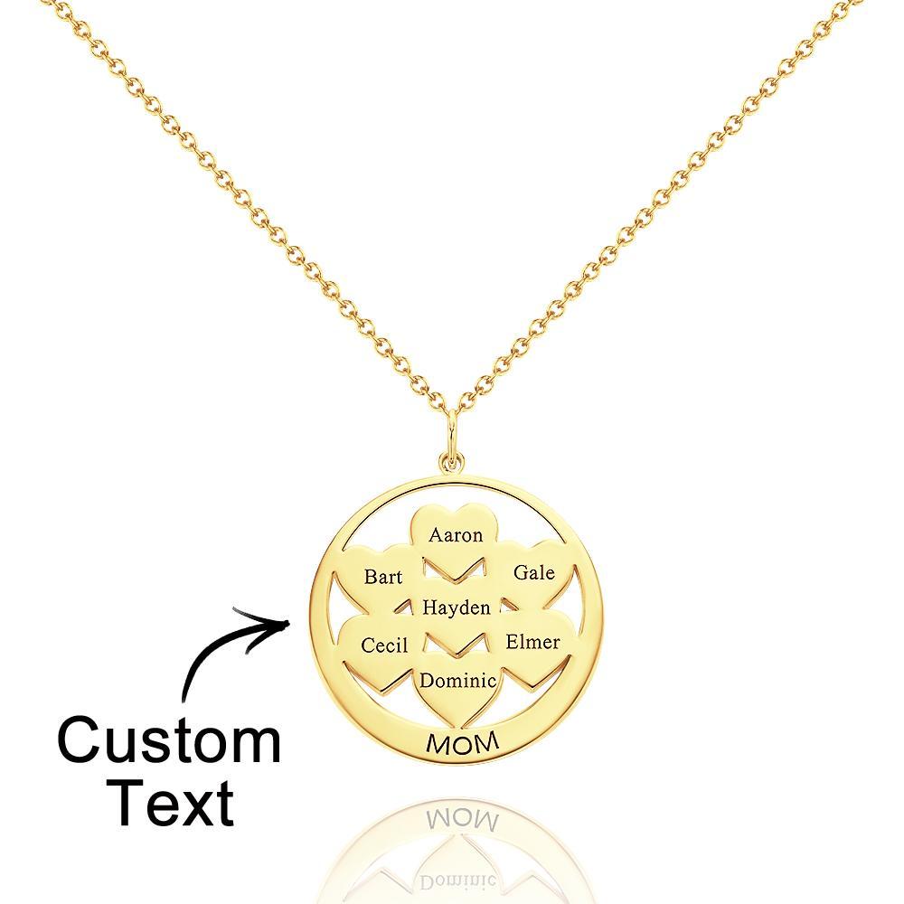 Collana Con Incisione Personalizzata Collana Con Ciondolo A Forma Di Cuore A Forma Di Cerchio Regalo Creativo - soufeelit