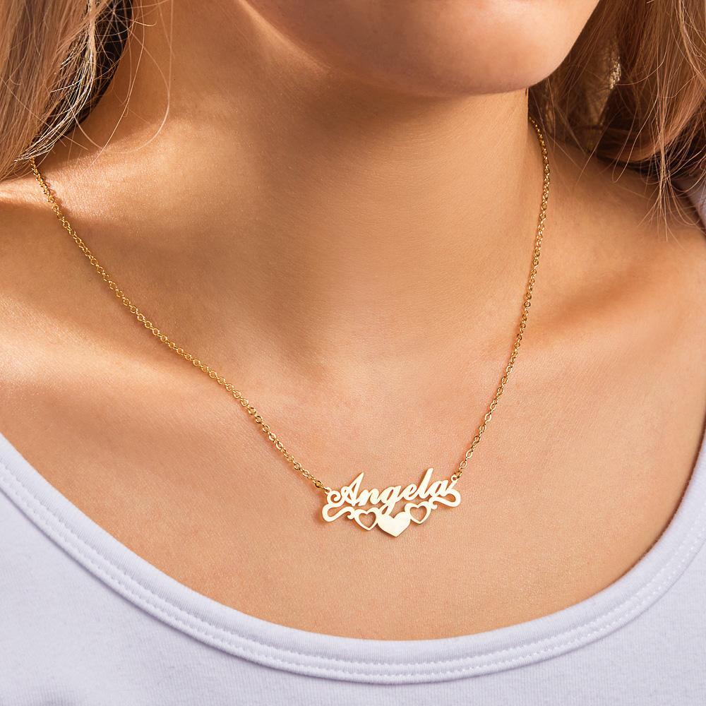 Collana Con Nome Personalizzato Cuore Regali Commemorativi Unici - soufeelit