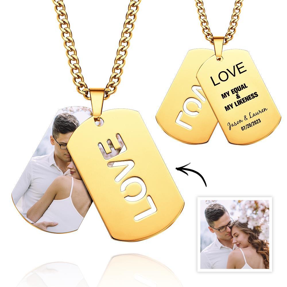 Doppia Targhetta Per Cani Con Messaggio Personalizzato In Acciaio, Pendenti Da Uomo, Uomo, Donna, Fidanzato, Sposa, Testimone Dello Sposo - soufeelit