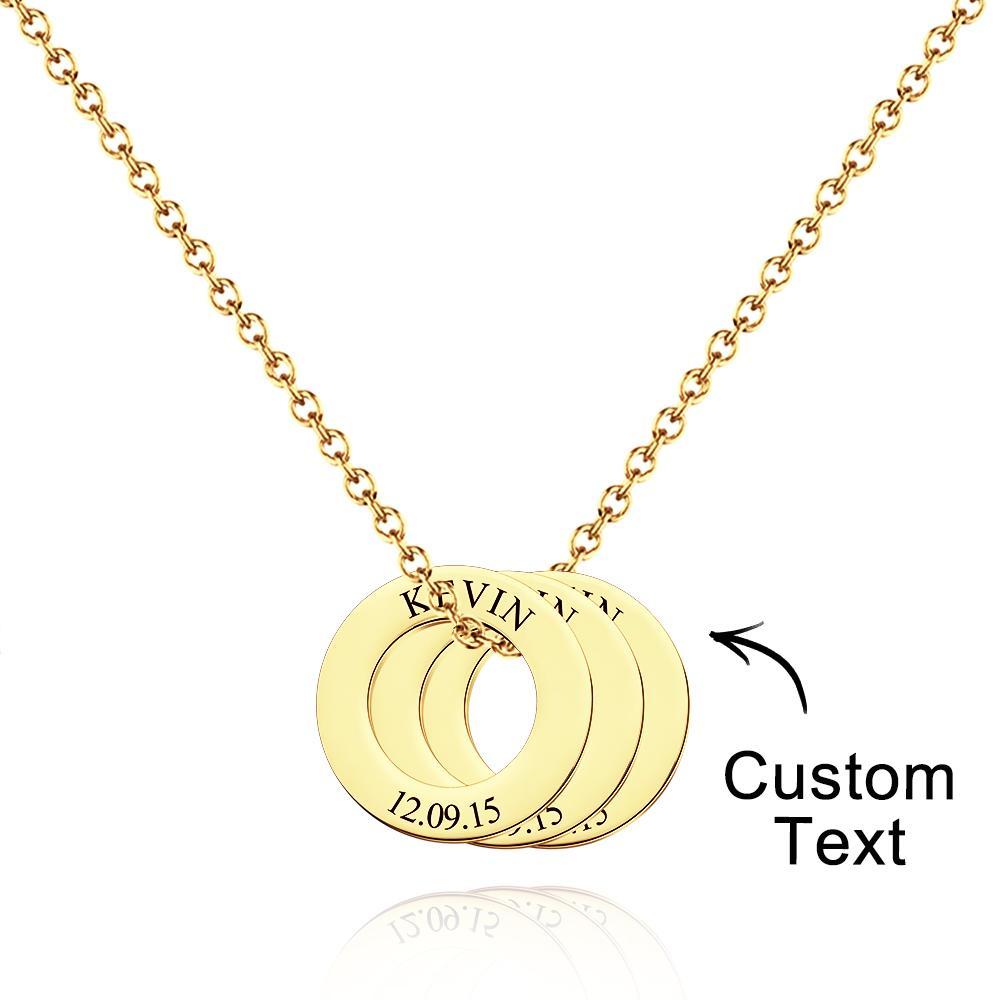 Collana Con Rondella Personalizzata Per Lui Collana Personalizzata Regalo Per La Festa Del Papà Nomi Per Bambini Regalo Promemoria Di Compleanno - soufeelit