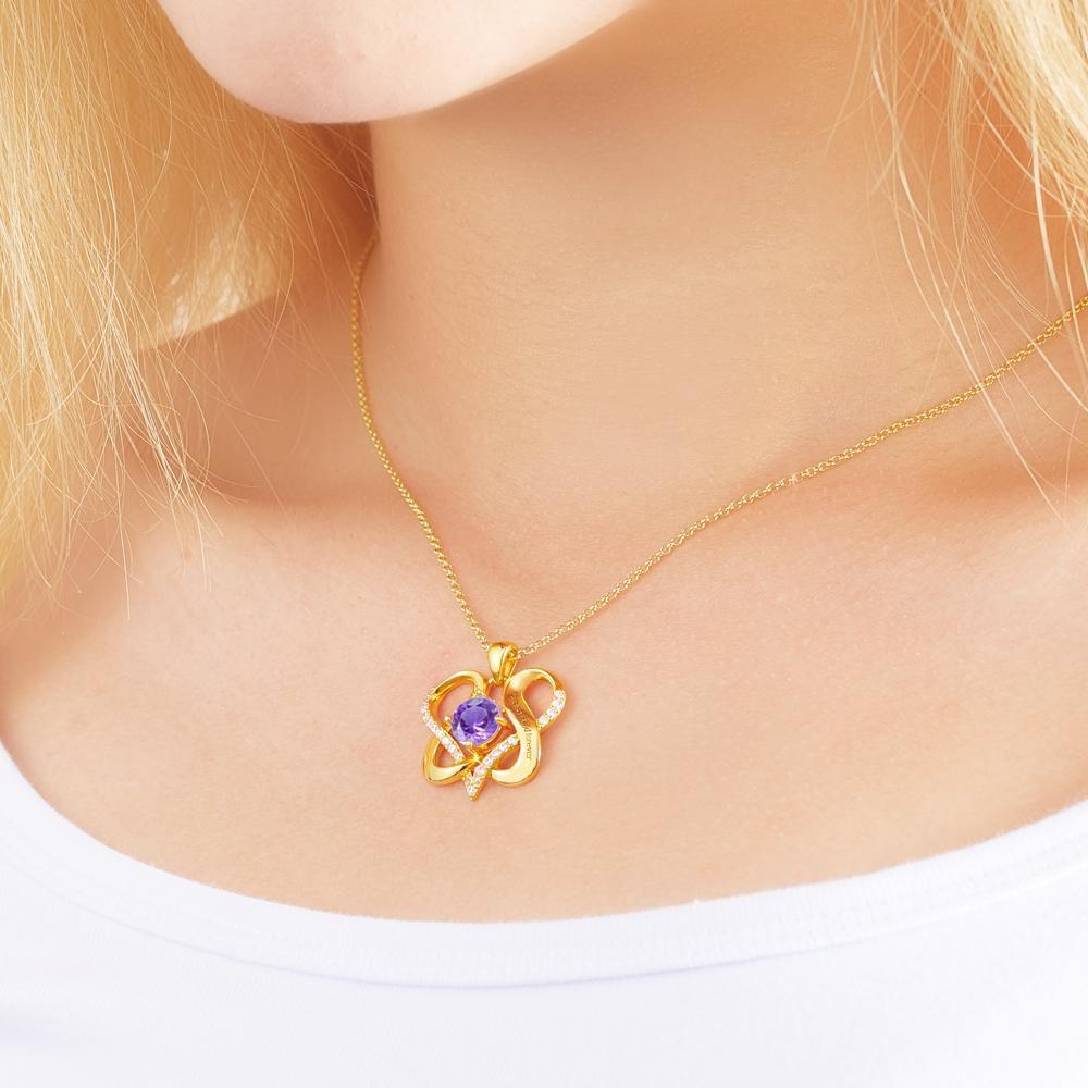 Regali Personalizzati Per Gioielli Di Compleanno Con Collana A Forma Di Cuore Da Donna Con Incisione Personalizzata