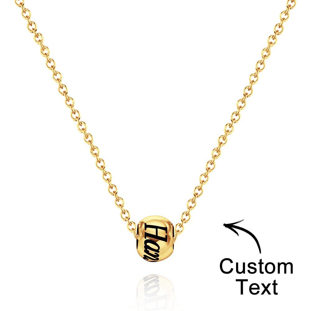 Collana Con Incisione Personalizzata Collana Di Perline Opzionale Regalo Unico - soufeelit