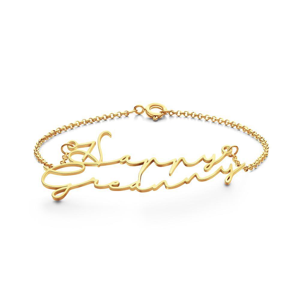 Bracciale con incisione personalizzata Bracciale con nome delicato per donna