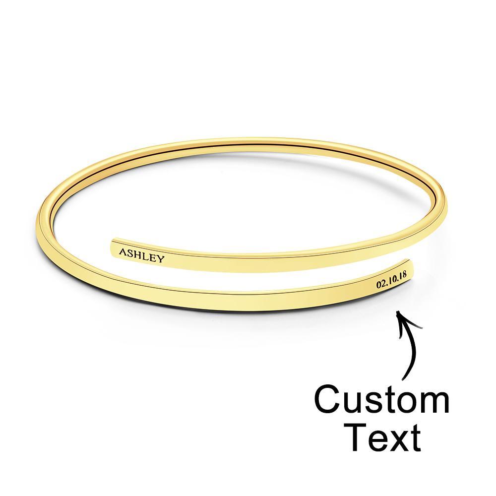 Braccialetti Personalizzati Incisi Bracciale Regolabile Bracciale Semplice Regalo Per Le Donne