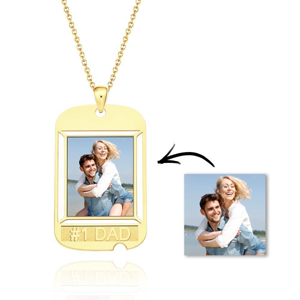 Regalo Souvenir Con Cartellino Quadrato Personalizzato Con Collane Incise Con Foto