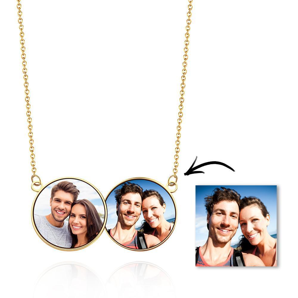 Collane Con Foto Personalizzate Ciondolo Con Foto A Doppio Giro Orizzontale
