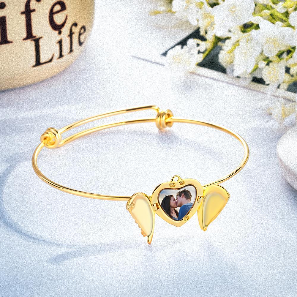 Braccialetto Con Foto Incisa Personalizzata Bracciale Con Medaglione Con Foto Intagliata A Cuore Regalo Per Lei