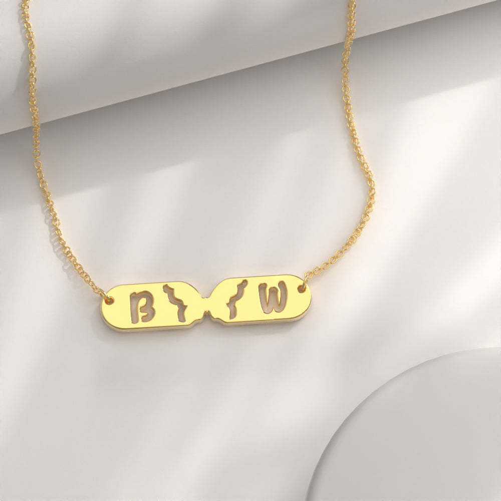 Regalo Personalizzato Per Collana Con Nome A Farfalla, Sento Le Farfalle Nello Stomaco Quando Sono Con Te - soufeelit