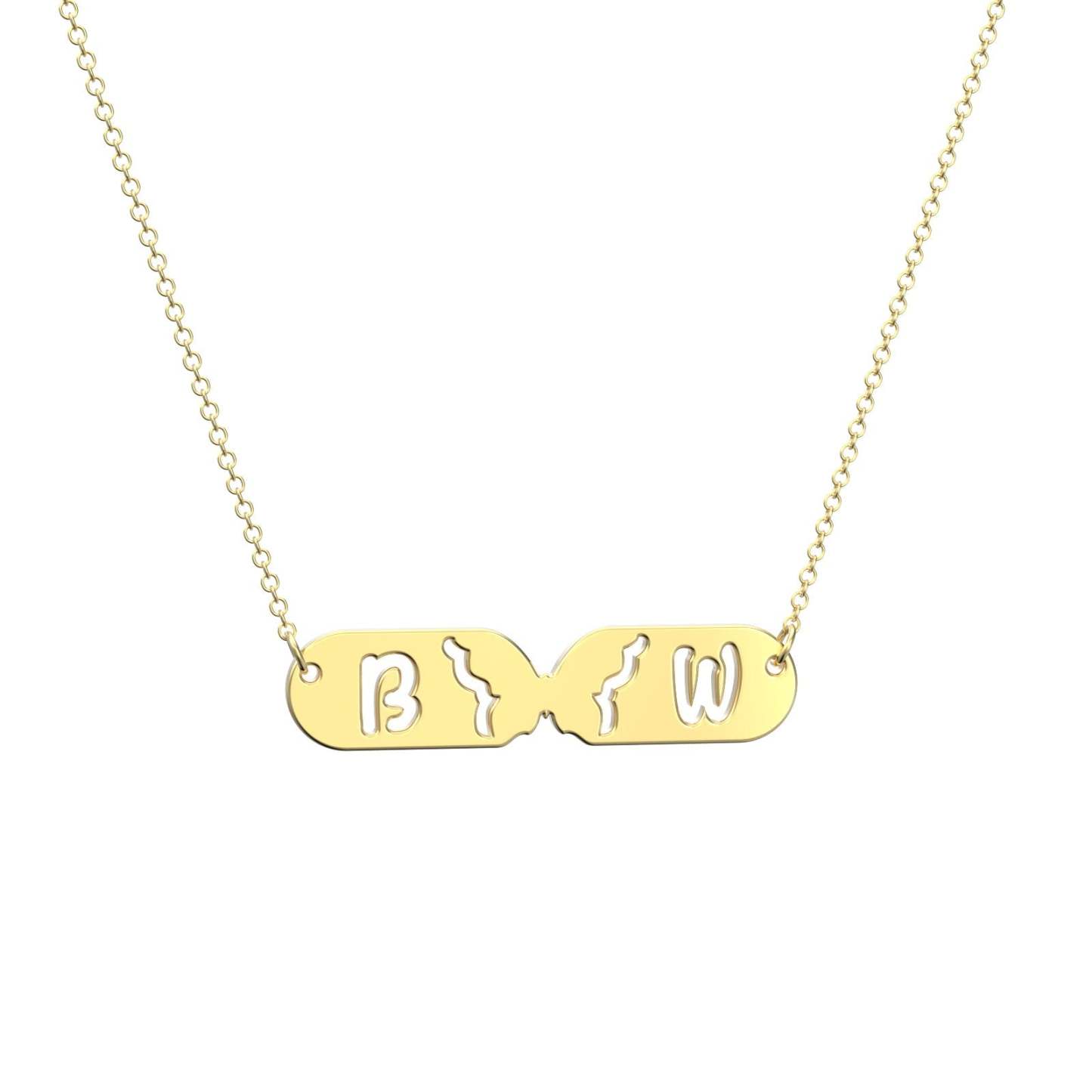 Regalo Personalizzato Per Collana Con Nome A Farfalla, Sento Le Farfalle Nello Stomaco Quando Sono Con Te - soufeelit