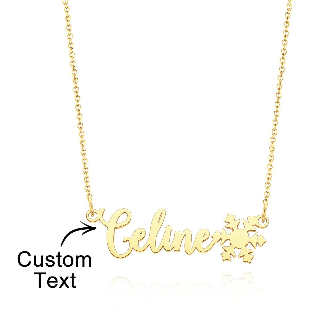 Custom Engraved Necklace Snowflake Creative Exquisite Gifts - soufeelit