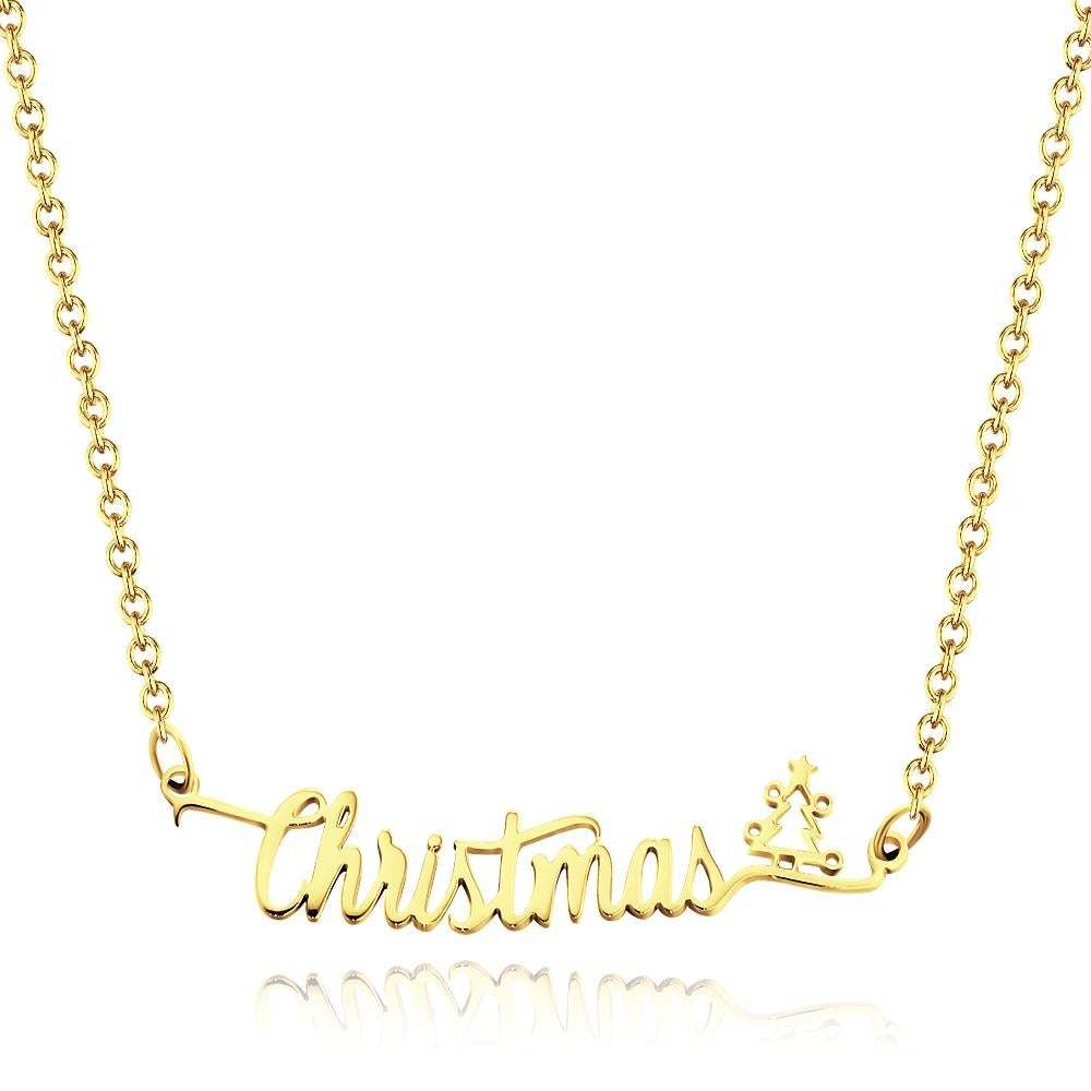 Collana Con Nome Personalizzato Con Regalo Di Gioielli Per Albero Di Natale Per Natale
