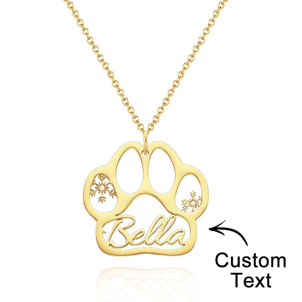 Collana Con Incisione Personalizzata Dog Claw Lettera Collana Regalo Per Lei - soufeelit