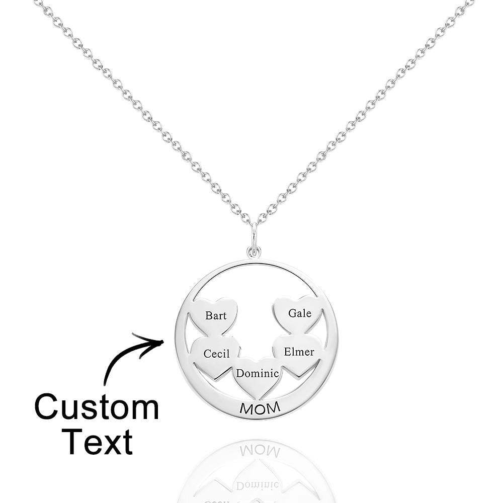 Collana Con Incisione Personalizzata Collana Con Ciondolo A Forma Di Cuore A Forma Di Cerchio Regalo Creativo - soufeelit