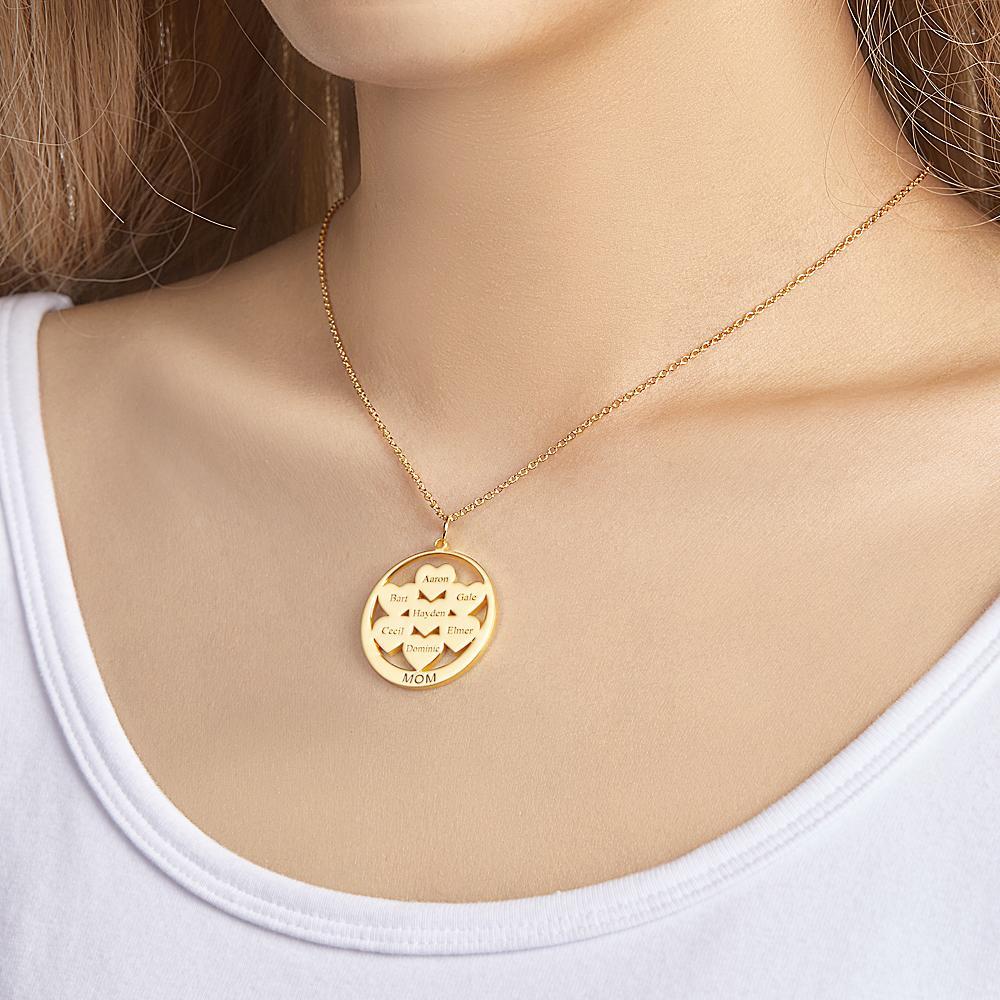 Collana Con Incisione Personalizzata Collana Con Ciondolo A Forma Di Cuore A Forma Di Cerchio Regalo Creativo - soufeelit