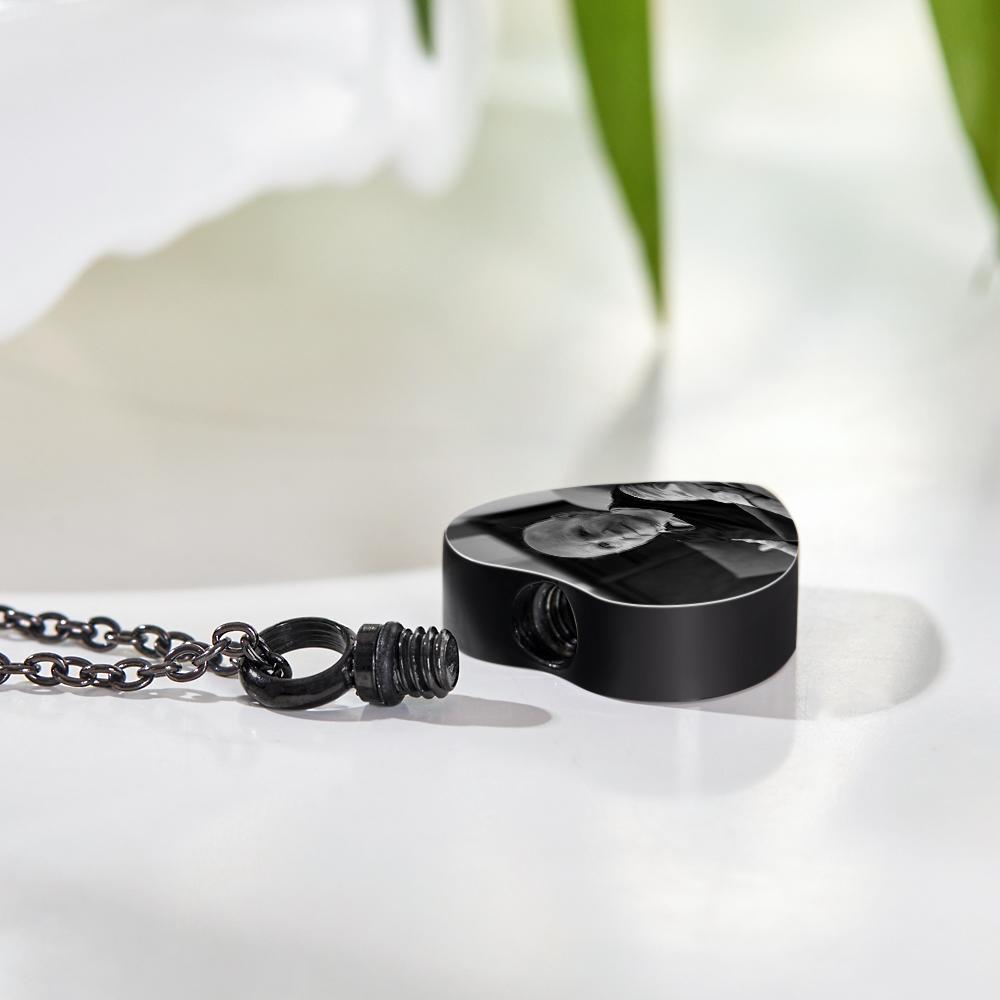 Collana Personalizzata Con Foto Incisa Ceneri Regali A Cuore - soufeelit