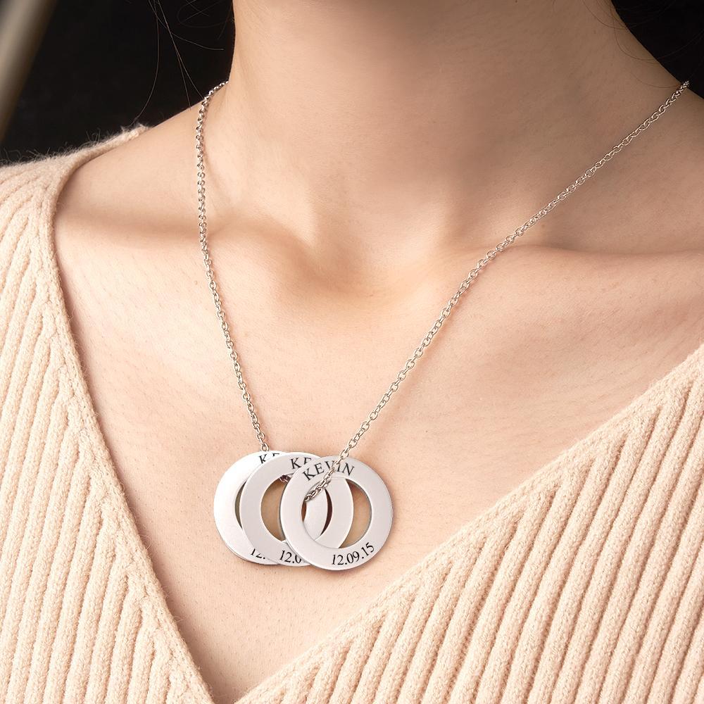 Collana Con Rondella Personalizzata Per Lui Collana Personalizzata Regalo Per La Festa Del Papà Nomi Per Bambini Regalo Promemoria Di Compleanno - soufeelit