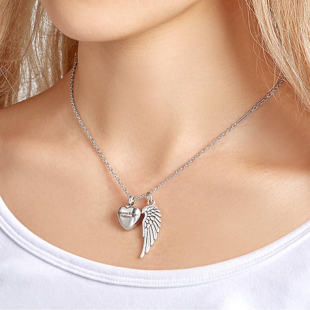 Gioielli Commemorativi Della Collana Del Pendente Del Cuore Della Collana Con Incisione Personalizzata