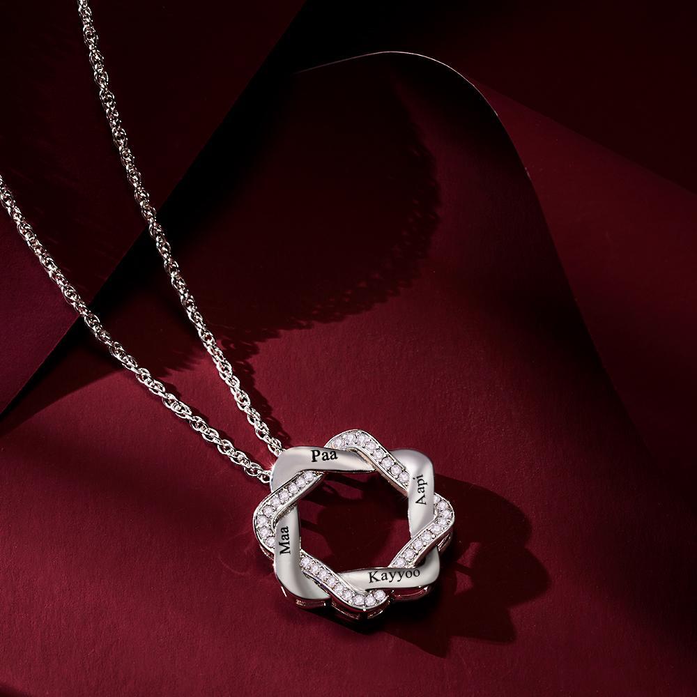 Collana Con Incisione Personalizzata Collana Con Corona Sovrapposta Quadrata Regalo Per Lei - soufeelit