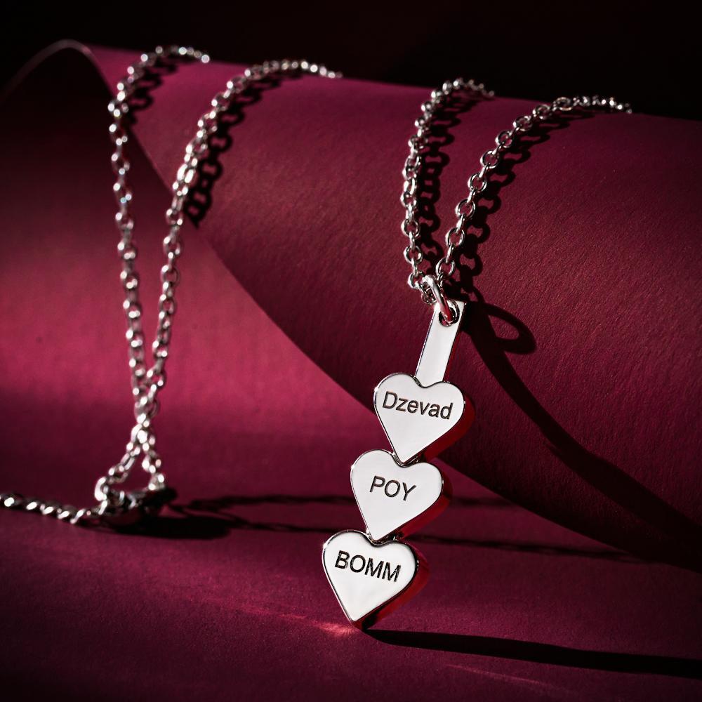 Collana Con Incisione Personalizzata Peach Heart Stitching Collana Regalo Per Lei - soufeelit